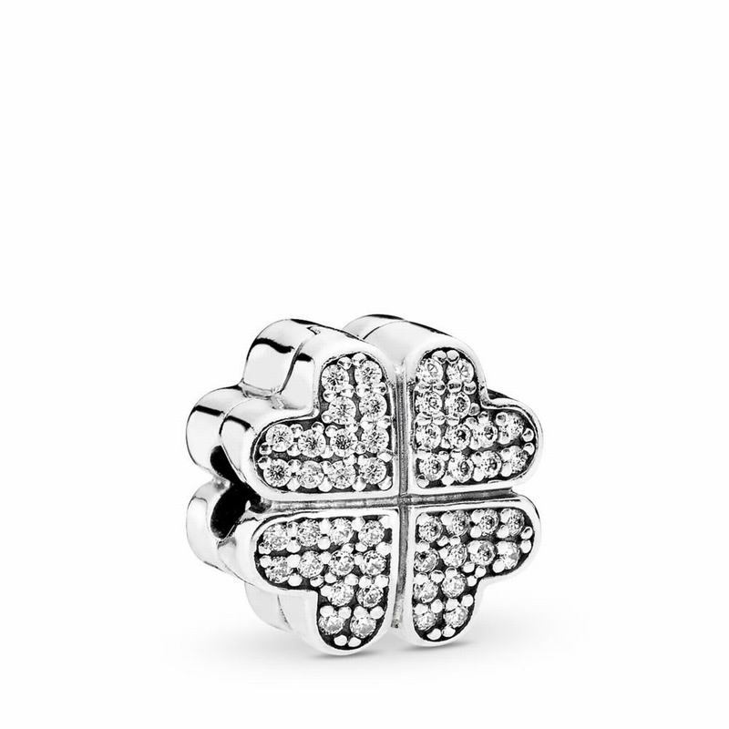 Pandora Petals Of Love Charm - Sterling Silver/Cubic Zirconia - Canada | TZ4542IN